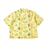 Sheer Open-Collar Shirt Free Size Pokémon Spring Full Bloom