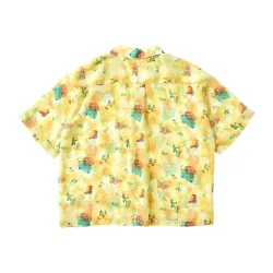 Sheer Open-Collar Shirt Free Size Pokémon Spring Full Bloom