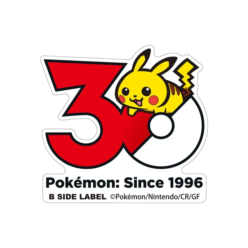 Sticker Pokémon 30th Anniversary B-SIDE LABEL