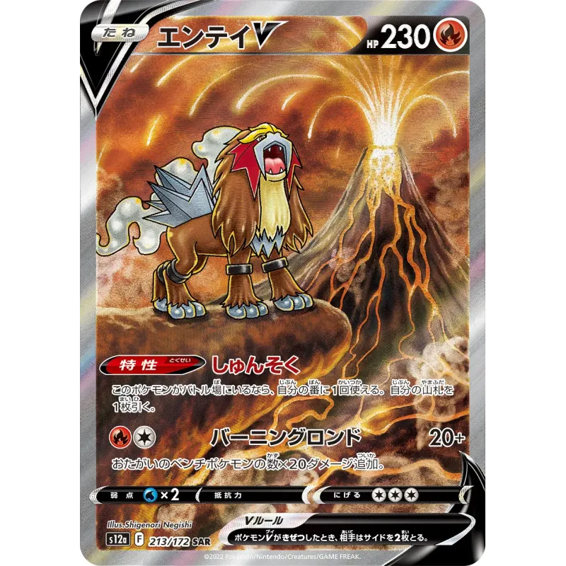 Entei V SAR 213/172  S12A VSTAR Universe Pokémon Card