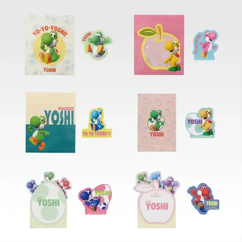 Zipper Bag/Memo Collection F Super Mario with YOSHI