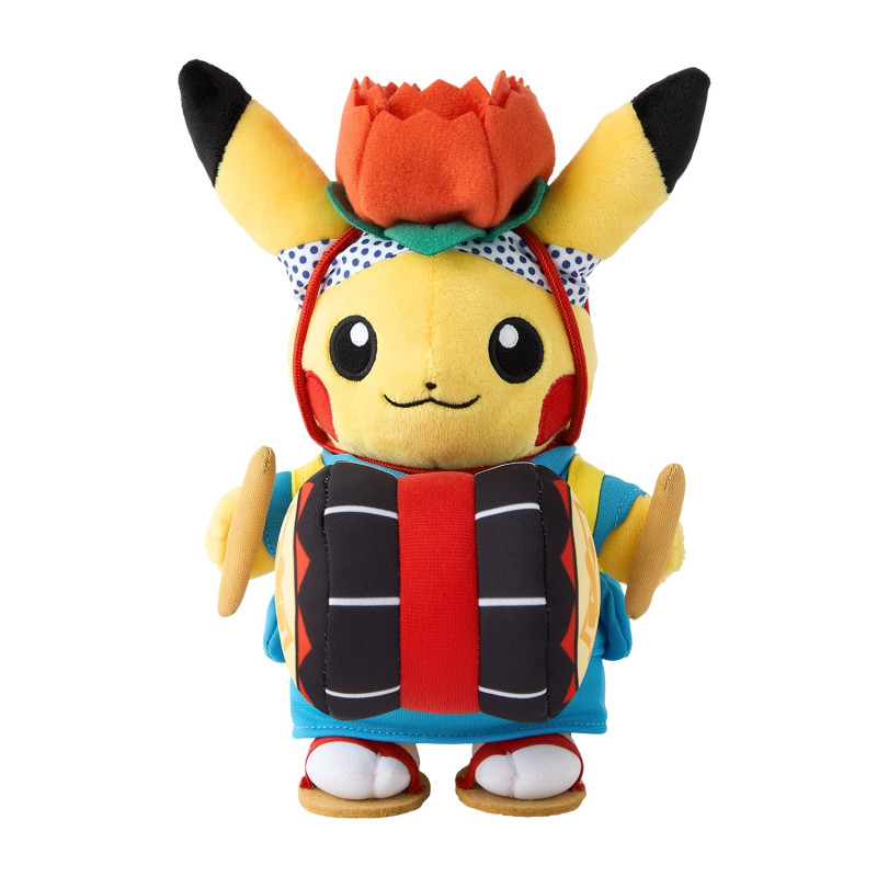 Plush Pikachu Sansa Dance Festival Ver. Pokémon Center Touhoku R