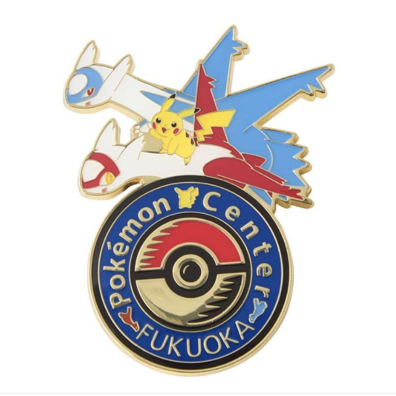 Lapel Pin Logo Latias & Latios Logo Pokémon Center Fukuoka R