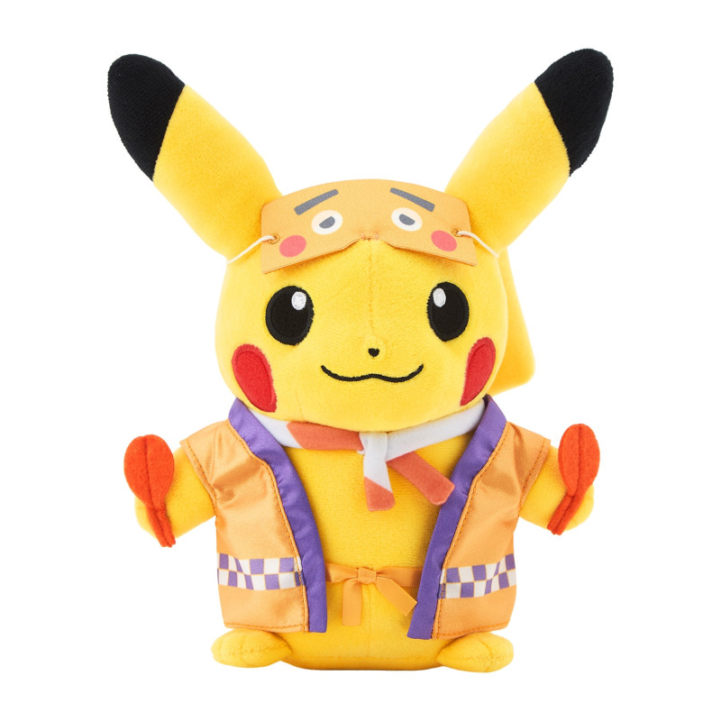 Plush Pikachu Niwaka Mask Ver. Pokémon Center Fukuoka R