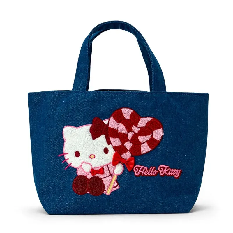 Tote Bag Hello Kitty Denim Chenille Embroidery