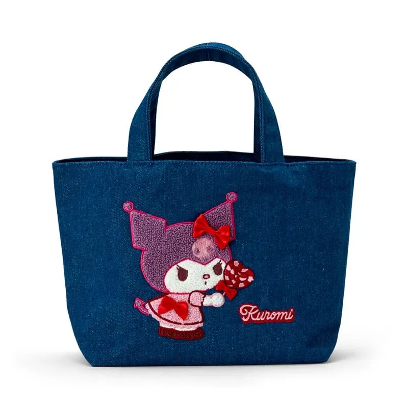 Tote Bag Kuromi Denim Chenille Embroidery