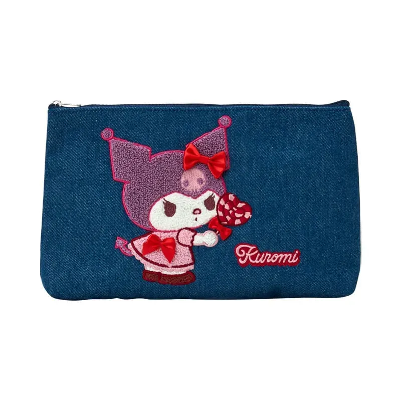 Pouch Kuromi Denim Chenille Embroidery