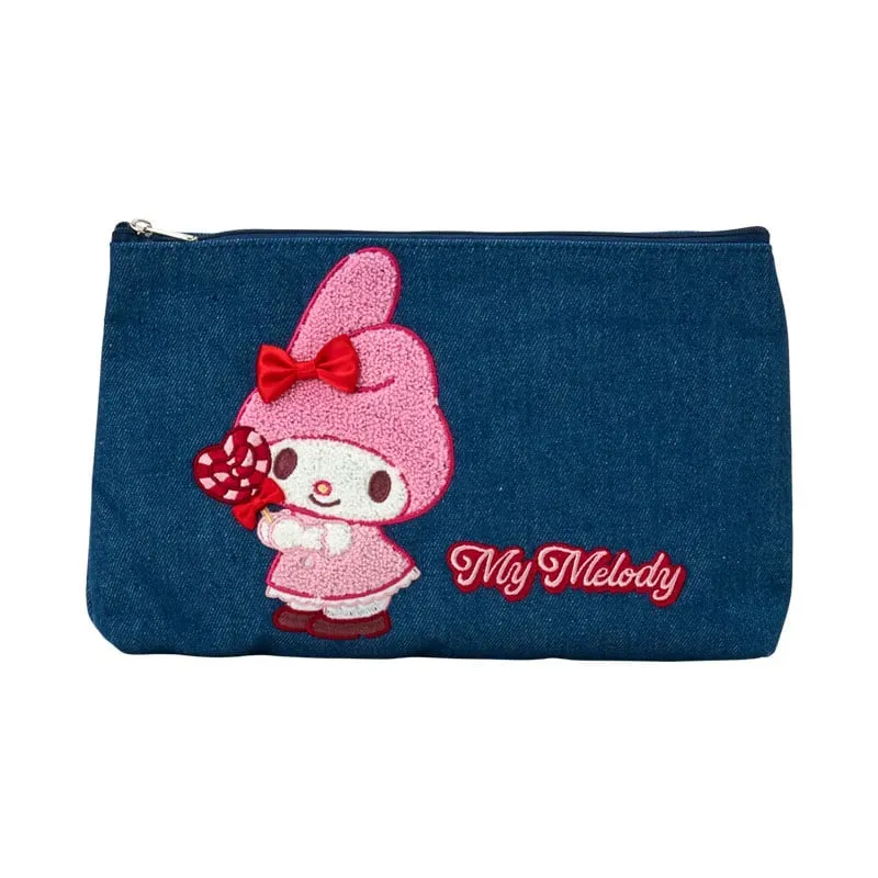 Pouch My Melody Denim Chenille Embroidery