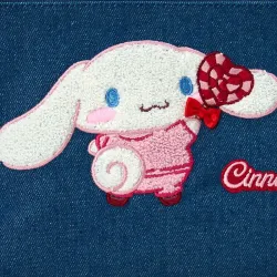 Pouch Cinnamoroll Denim Chenille Embroidery