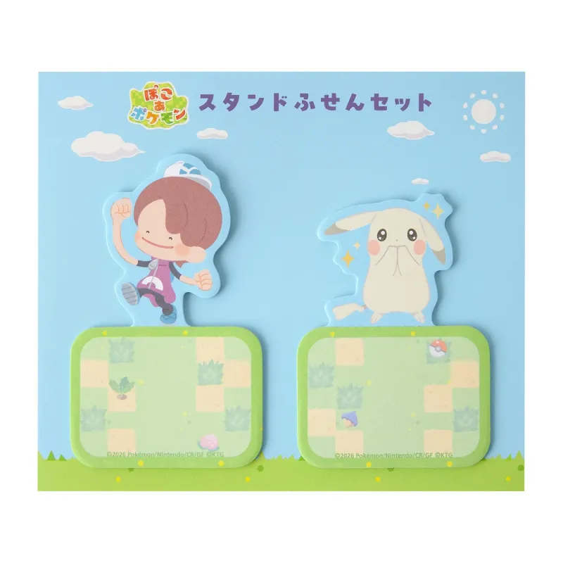 Stand Sticky Note Set Ditto & Pale Pikachu Pokemon Pokopia